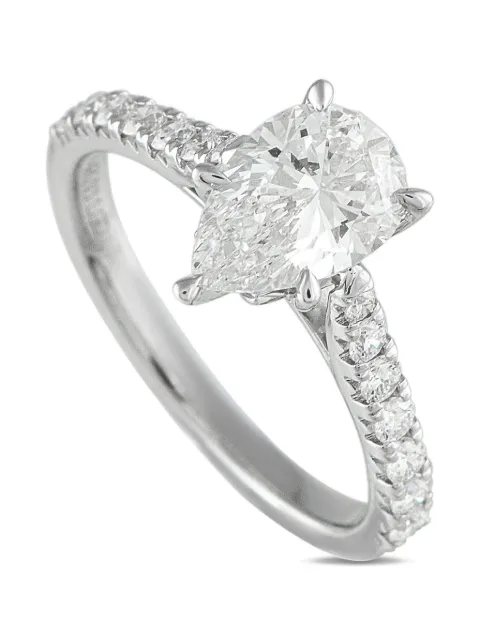 LB Exclusive anillo en oro blanco de 14kt con diamante de laboratorio