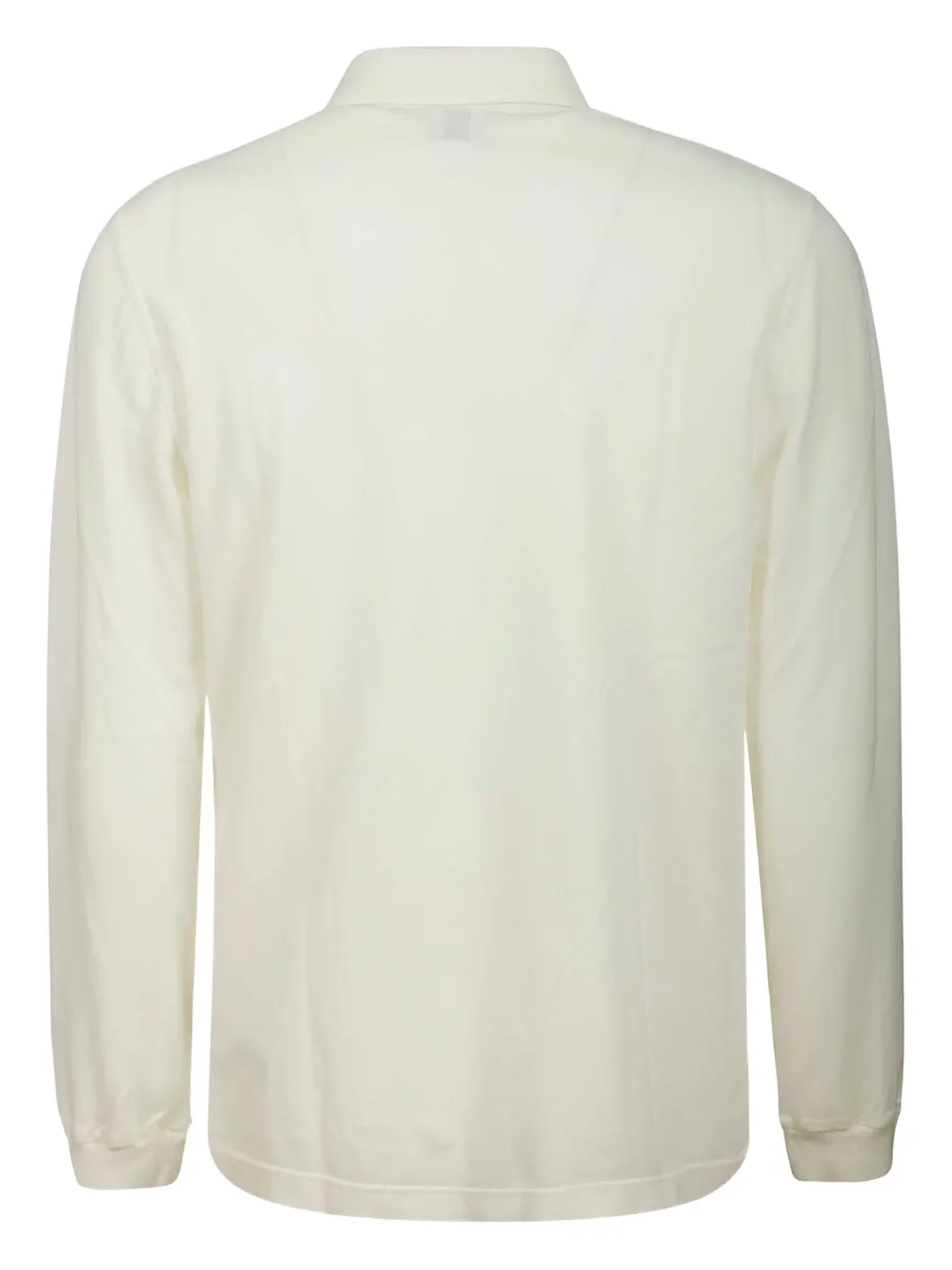 Fedeli long-sleeved buttoned polo shirt - Wit
