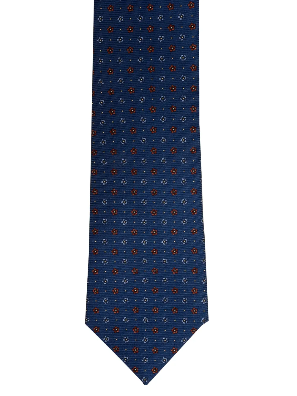 Errico Formicola Zijden stropdas met patroon - Blauw