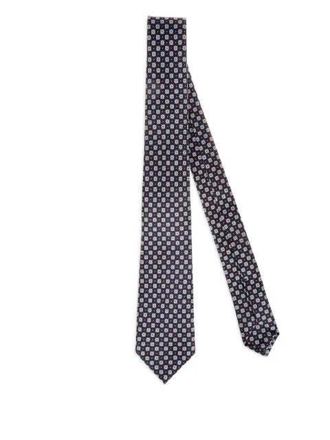 Kiton corbata con estampado floral