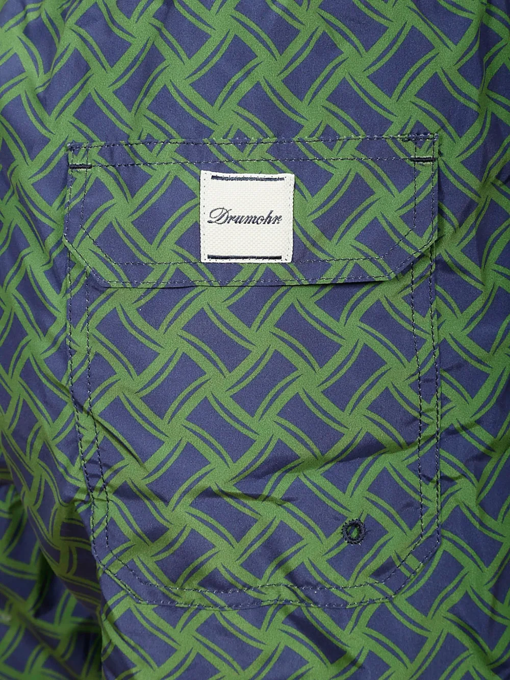Drumohr Printed Swim Shorts In Green