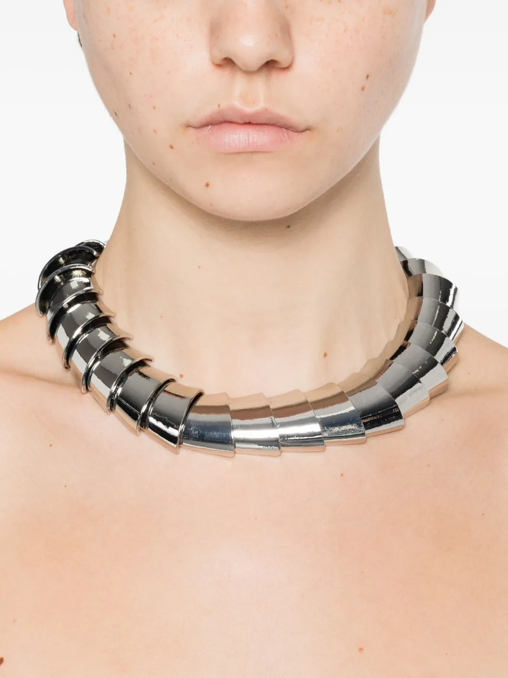 Liviana Conti logo-engraved necklace - Zilver