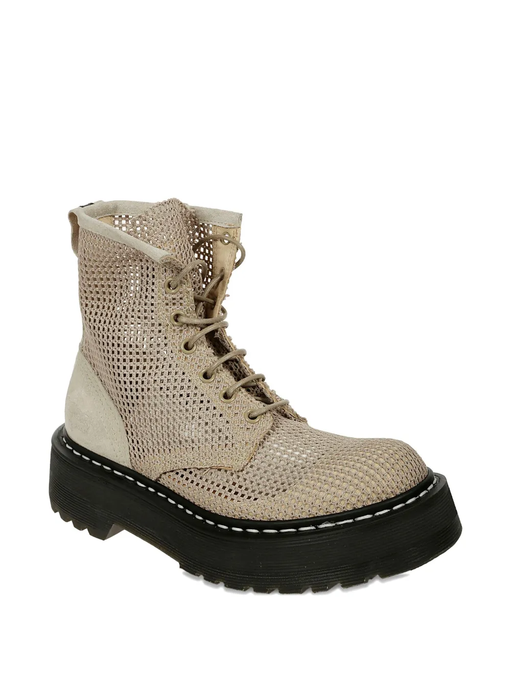 Premiata Mesh Combat Boots In Multi