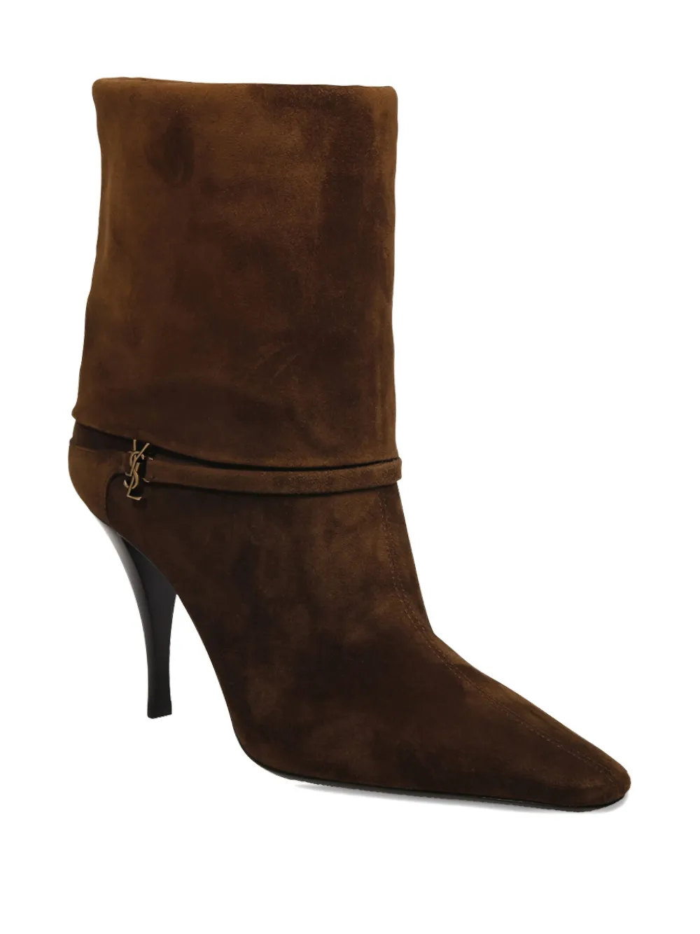 Saint Laurent 85mm logo-plaque heeled boots | Ankle Boots | Image 2