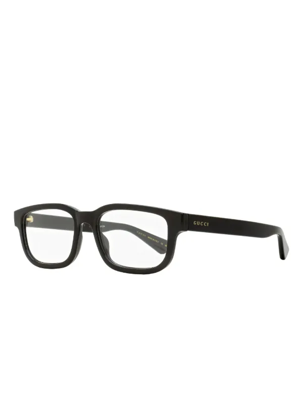 Gucci ブラック スクエアフレーム メガネ Gucci Eyewear スクエアメガネフレーム | ブラック | FARFETCH JP