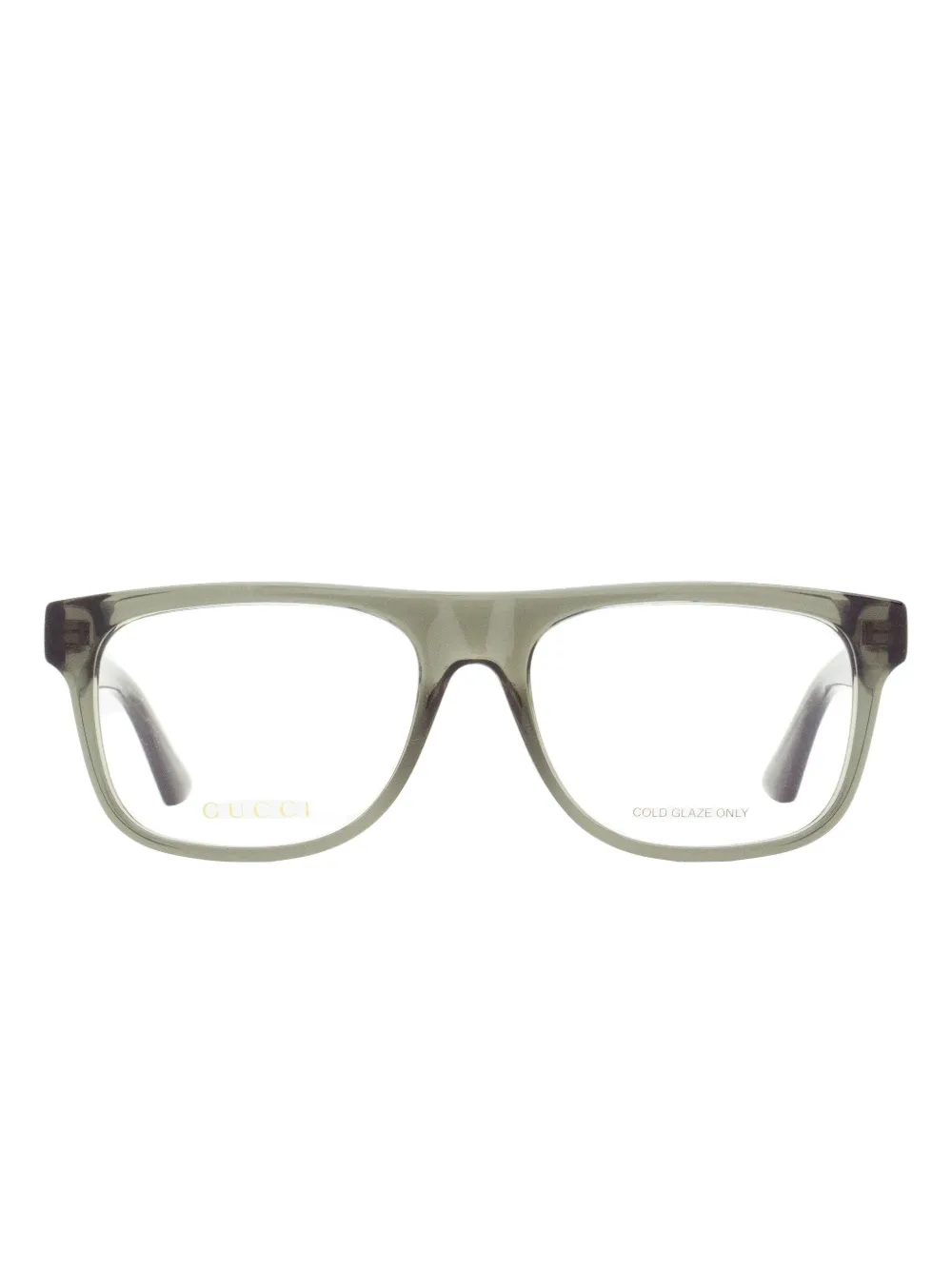Gucci Rectangular-frame Logo Glasses In Gray