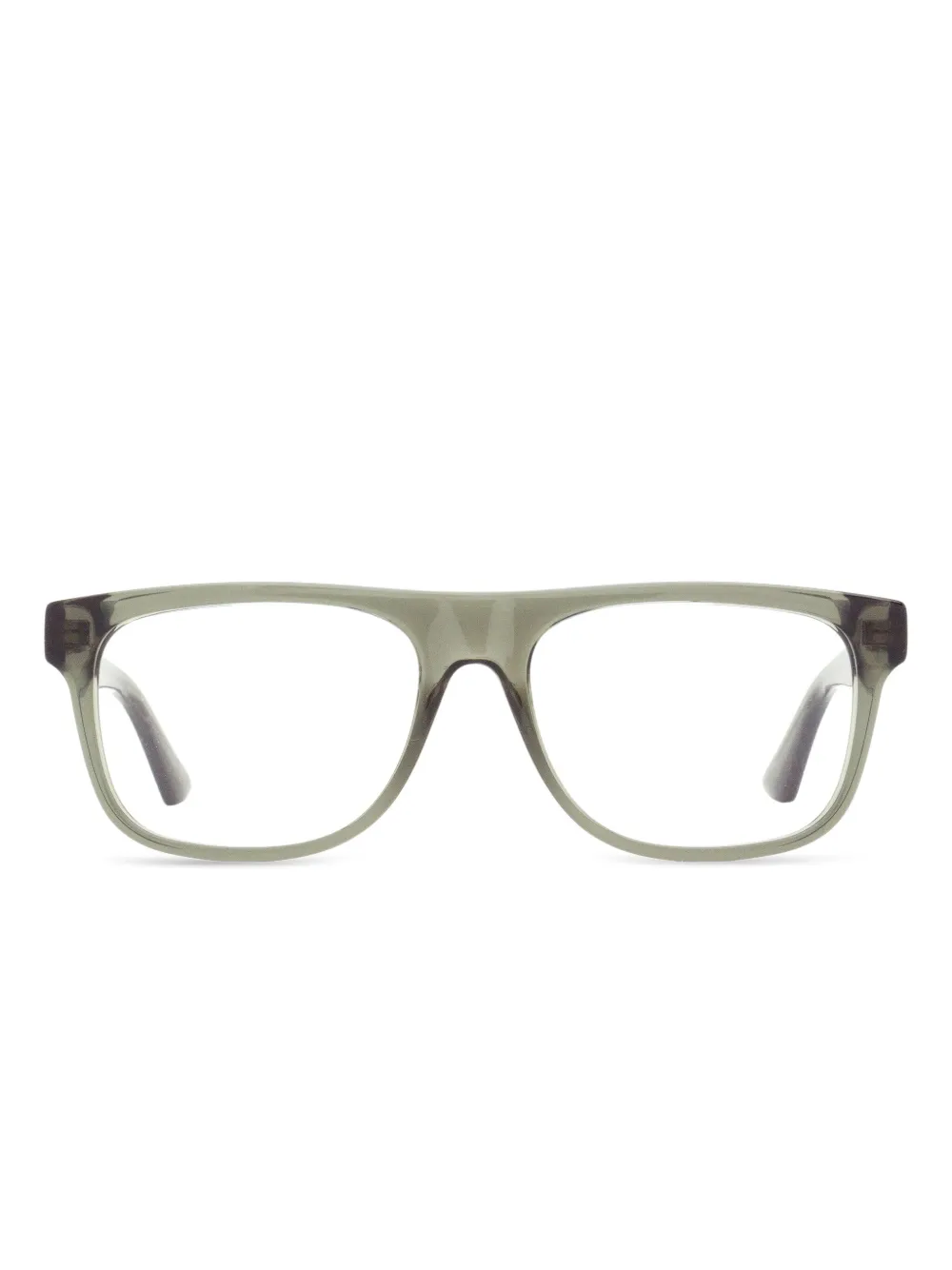 Gucci Eyewear rectangular-frame logo glasses | Grey | Image 1