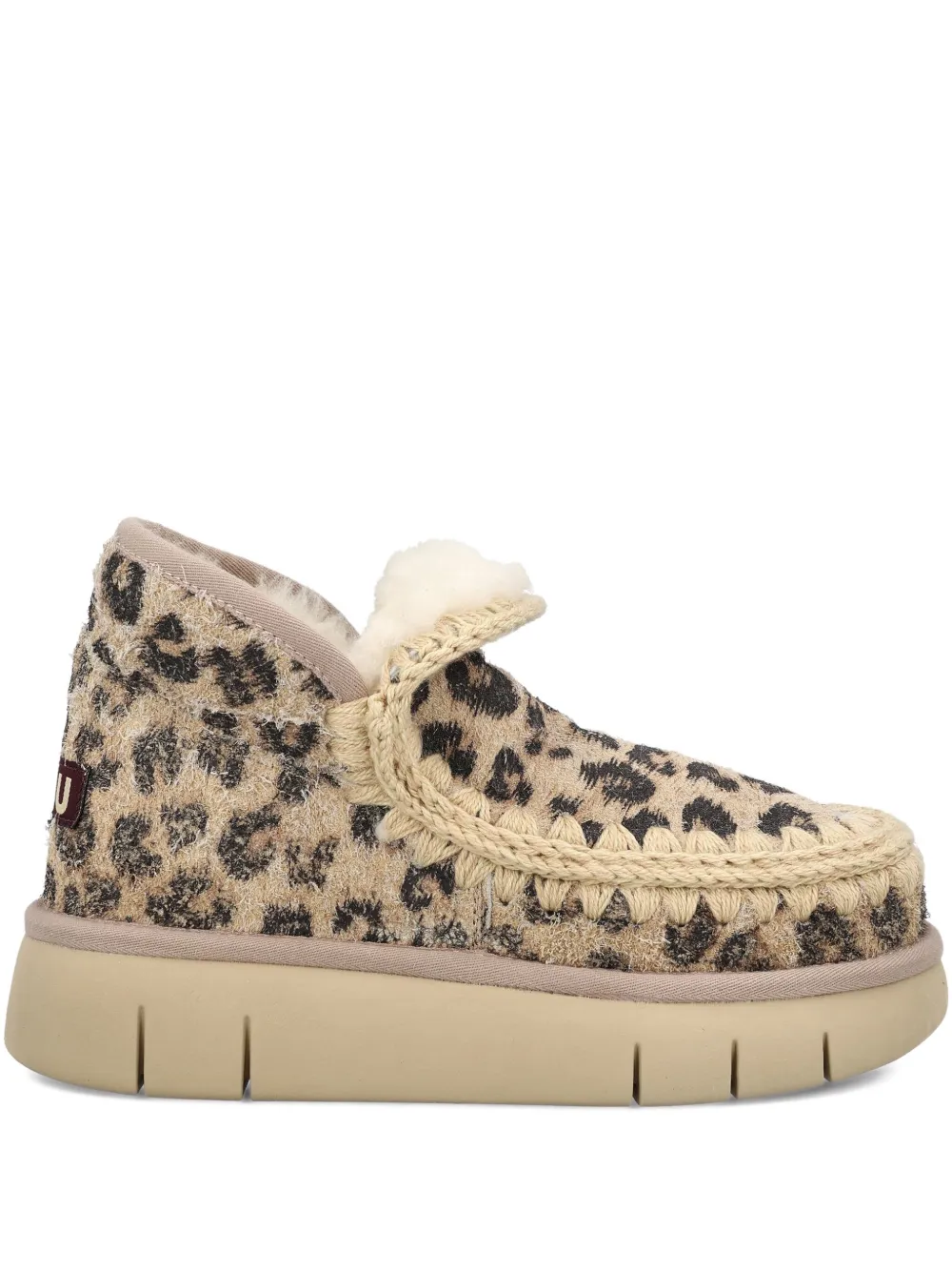 Mou leopard-pattern slip-on - ニュートラル Mou leopard-pattern slip-on - ニュートラル