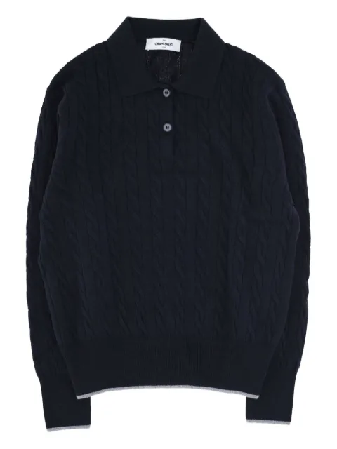 Gran Sasso cable-knit buttoned polo shirt