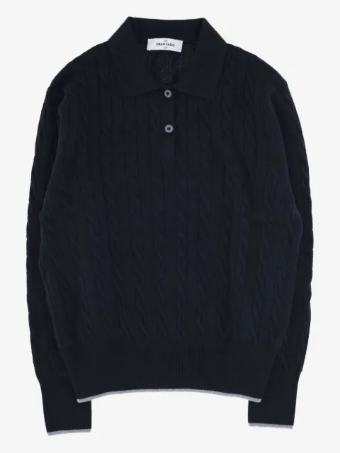 Gran Sasso cable-knit buttoned polo shirt