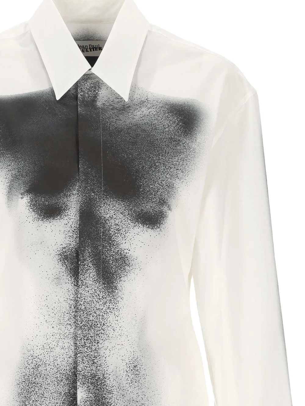 Jean Paul Gaultier Buttoned Graphic Shirt In Neutral