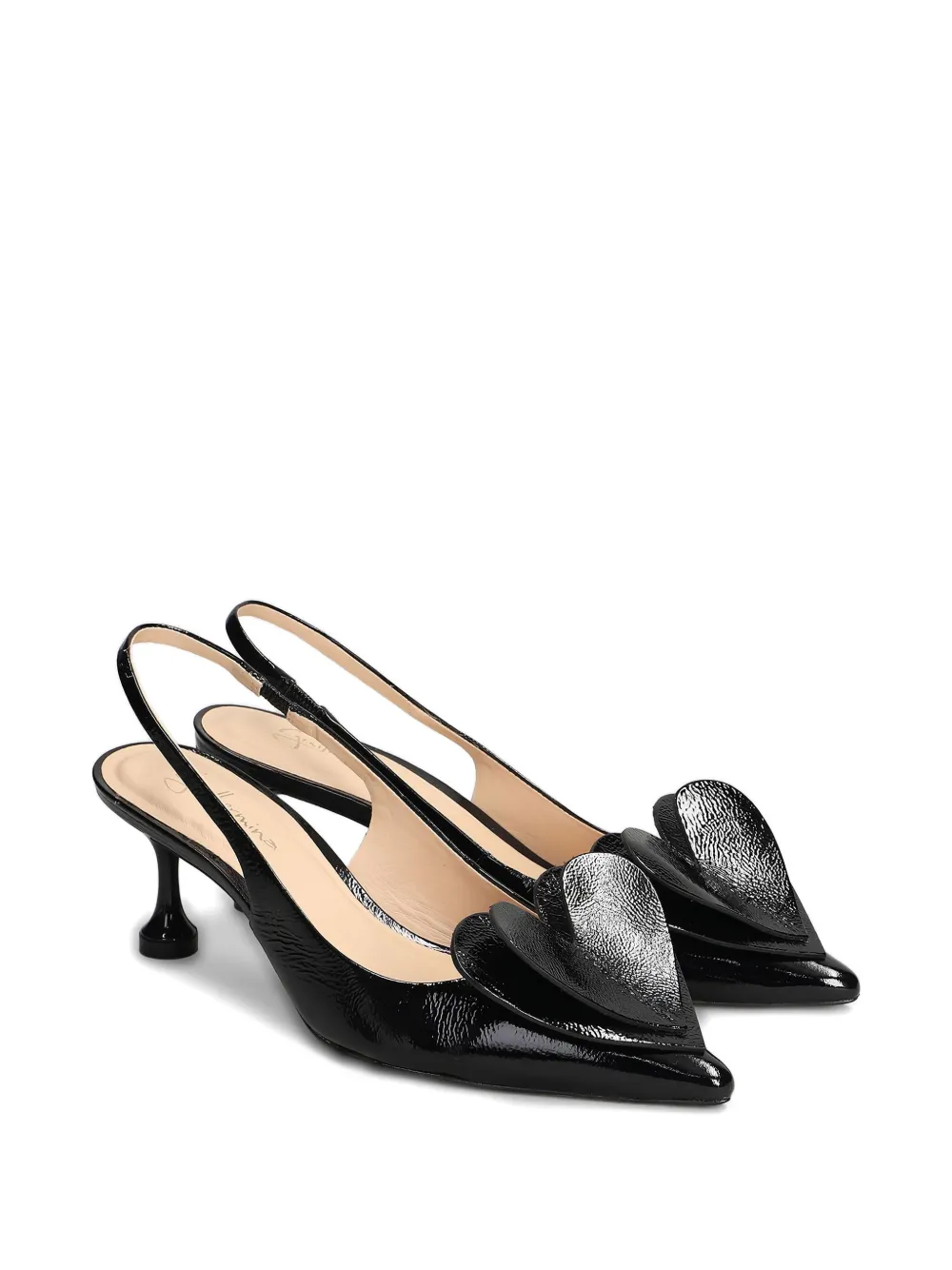 Guilhermina Heart-appliqué Pumps In Black