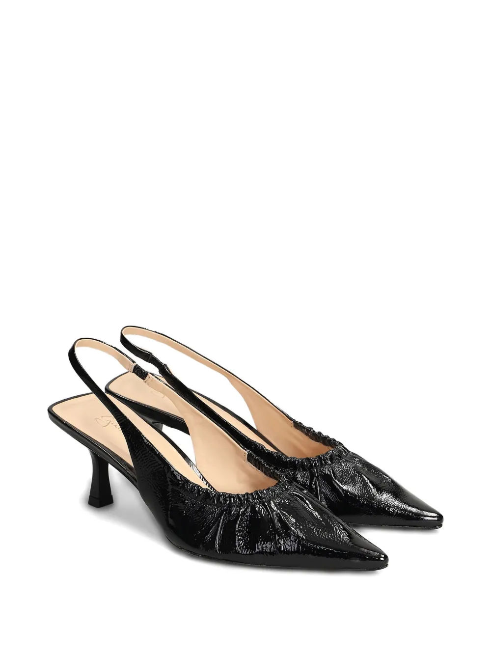 Guilhermina Ruched Slingback Pumps In Black