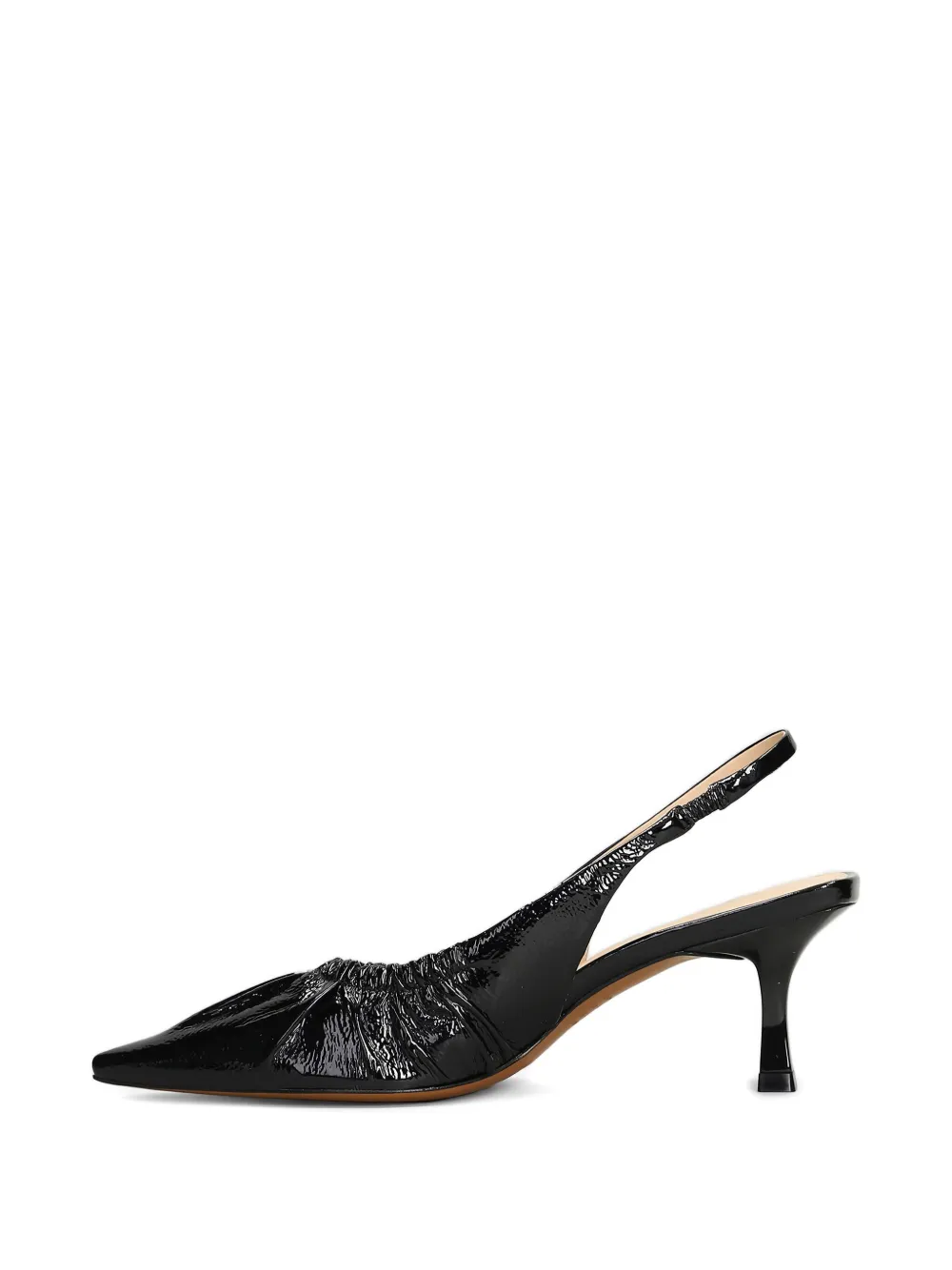 Guilhermina Ruched Slingback Pumps In Black
