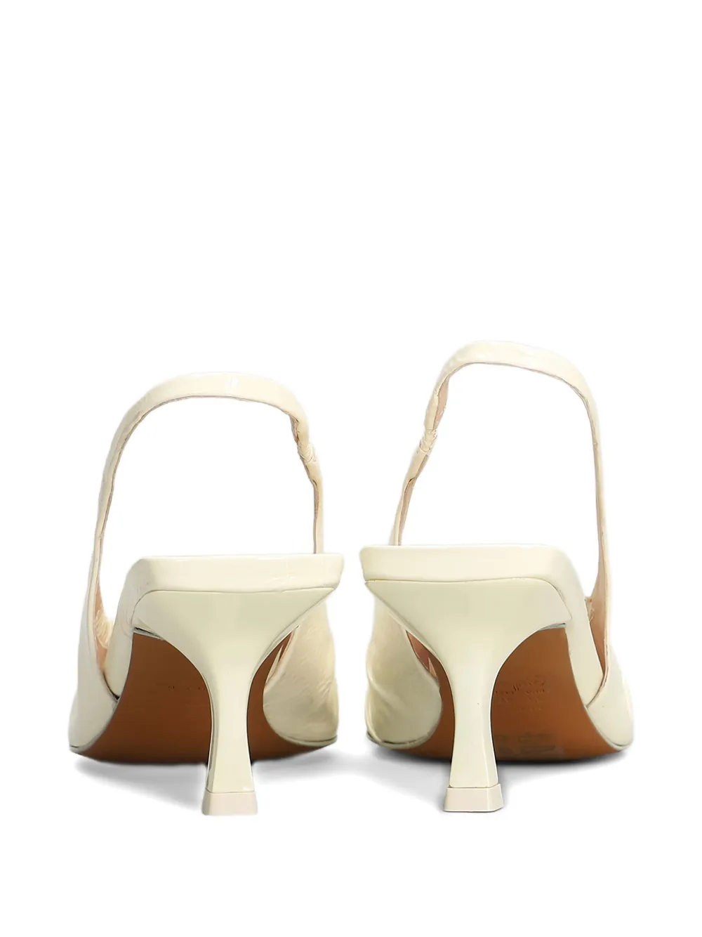 Guilhermina Gathered Slingback Pumps In White