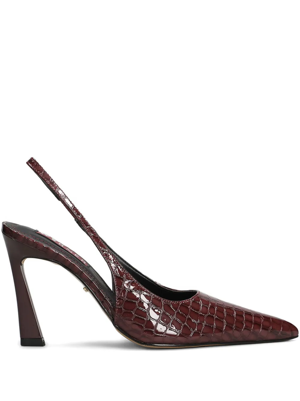Werner pointed crocodile-effect pumps - レッド Werner pointed crocodile-effect pumps - レッド