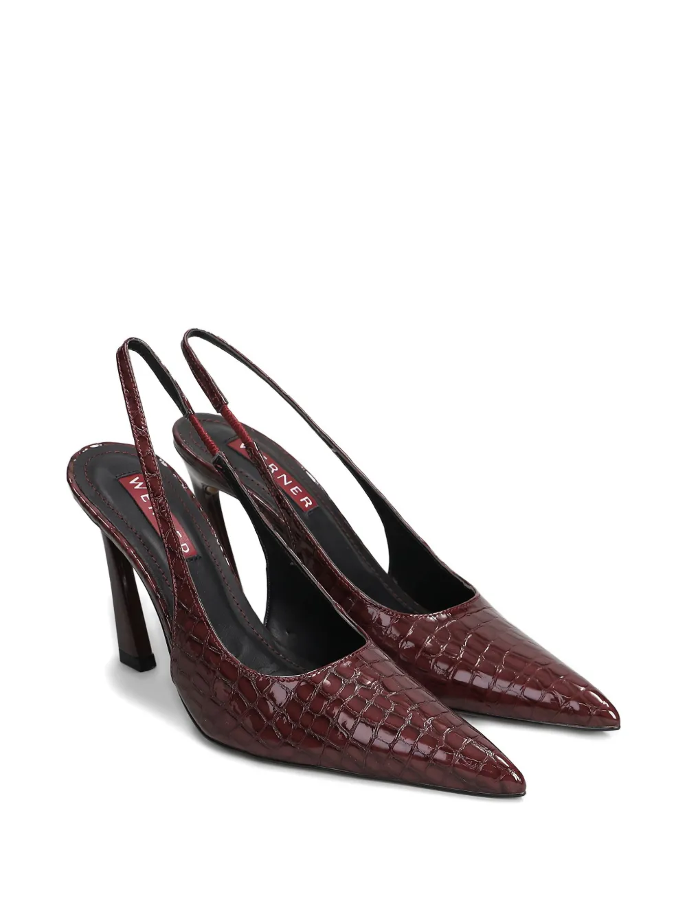Werner pointed crocodile-effect pumps | Heeled Pumps | Image 2