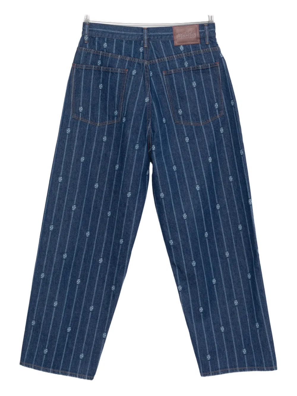 Drôle De Monsieur striped jeans - Blauw