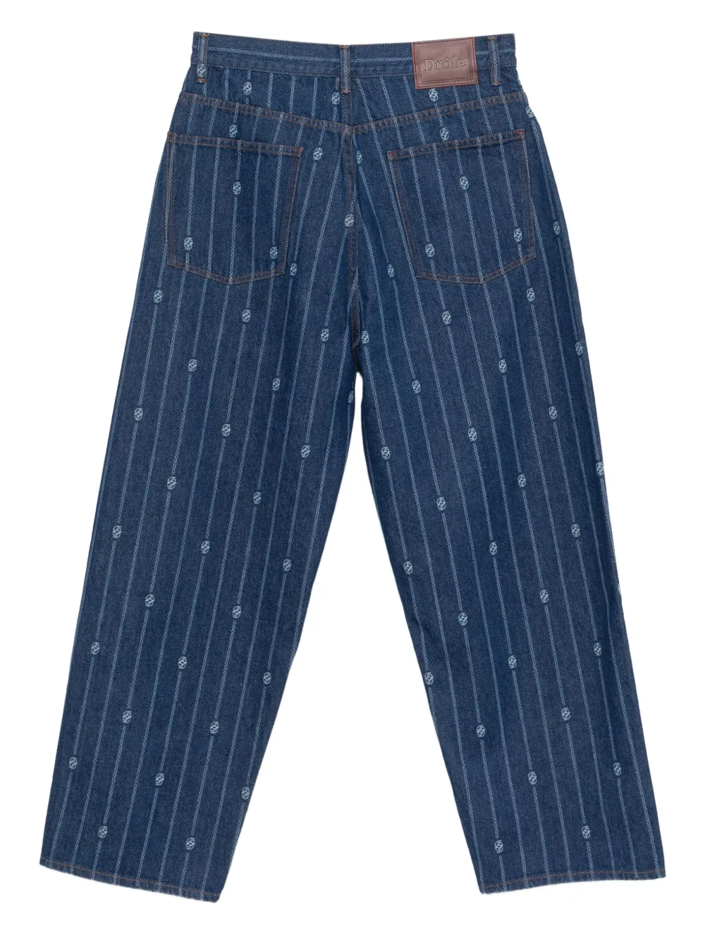 Drôle De Monsieur Gestreepte jeans Blauw