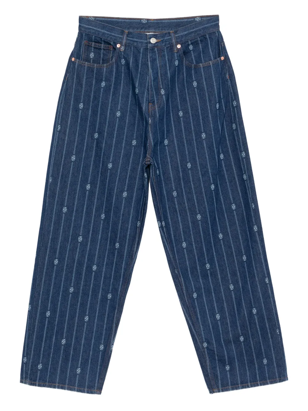 Drôle De Monsieur striped jeans - Blu