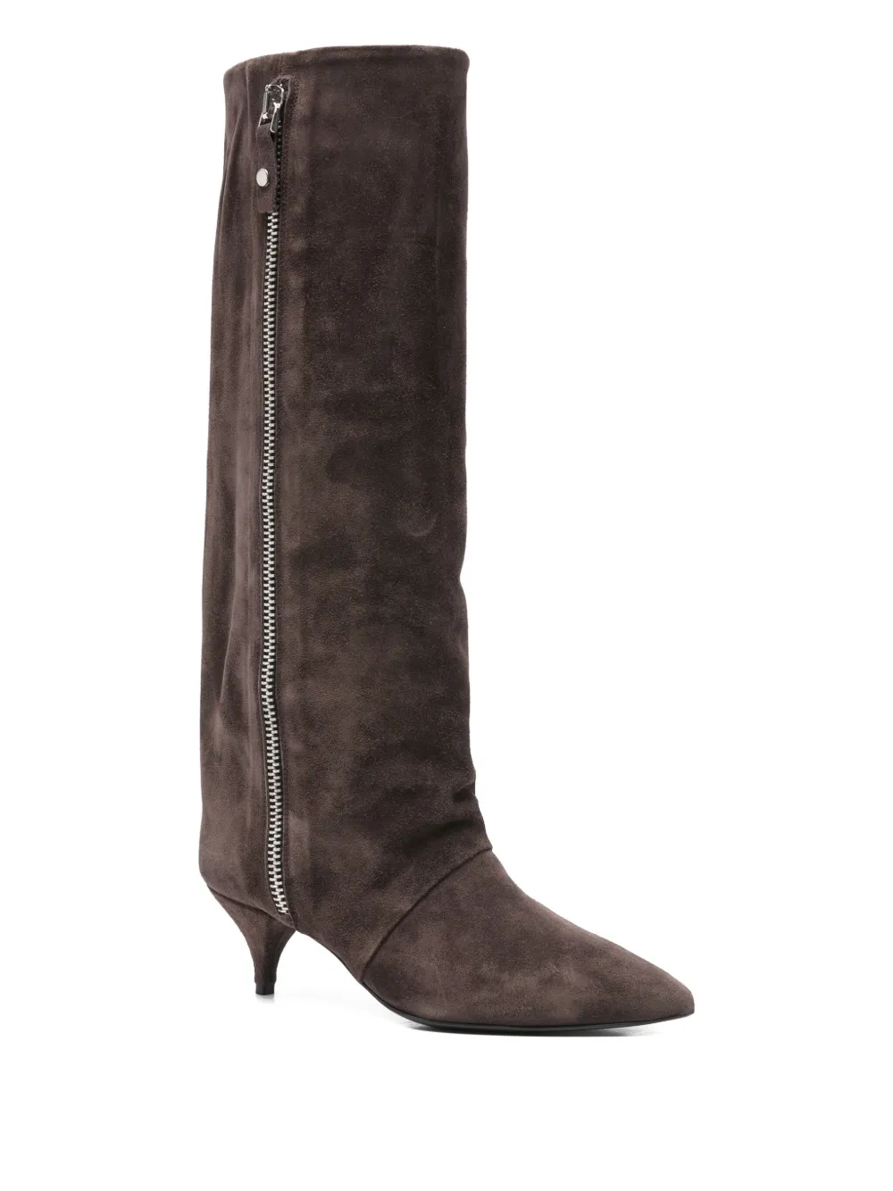 Alchimia Knee-high Suede Boots In Brown