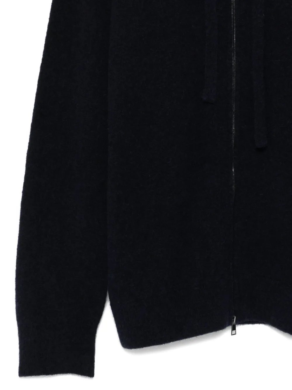 Roberto Collina Sweater hoodie met rits Blauw