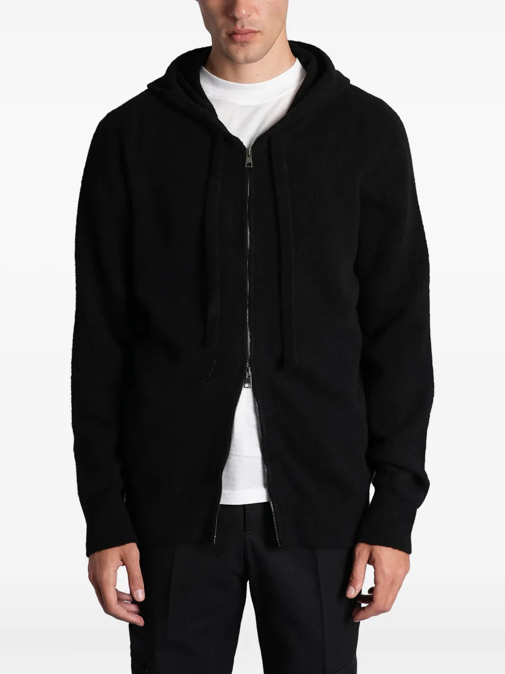 Roberto Collina hoodie con cierre | negro | Image 1