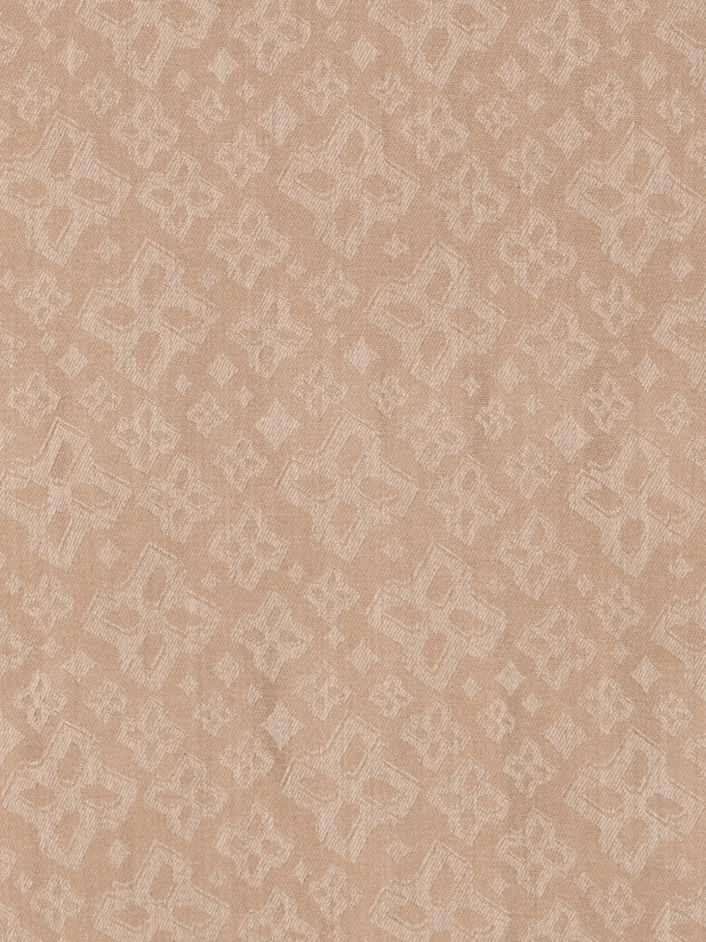 Tagliatore patterned fringed scarf - Bruin