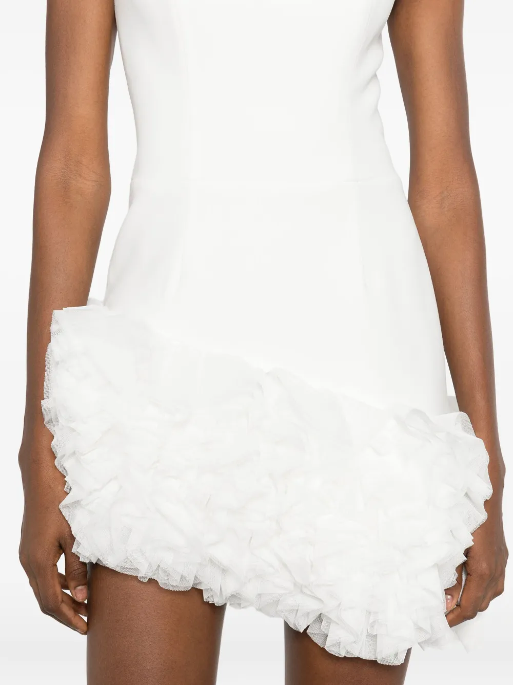 Alessandro Legora Ruffled Strapless Dress In White