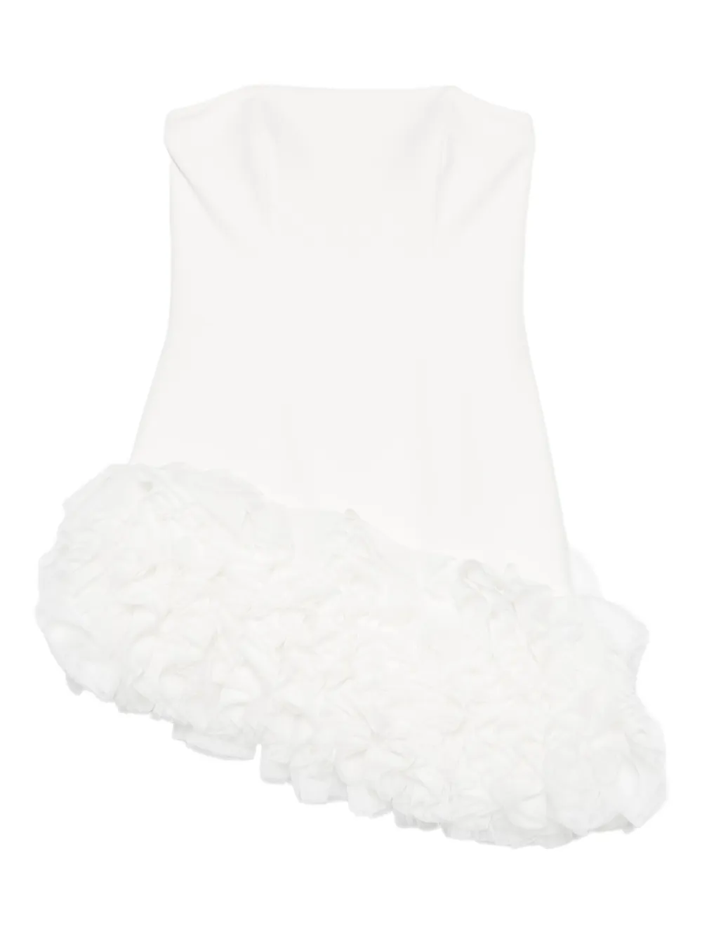 Alessandro Legora Ruffled Strapless Dress In White