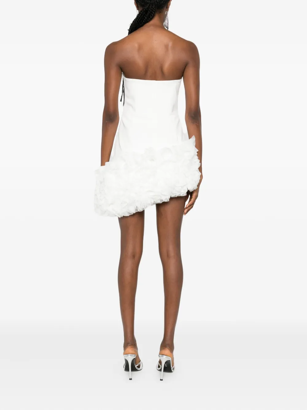 Alessandro Legora Ruffled Strapless Dress In White