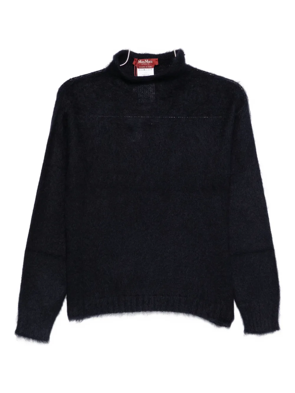 Max Mara Roll-neck Sweater In Black
