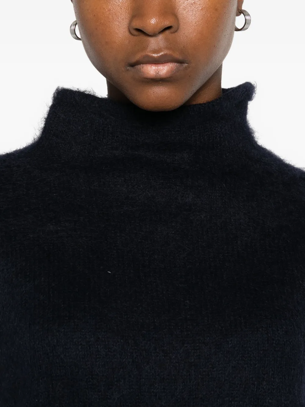 Max Mara Roll-neck Sweater In Black