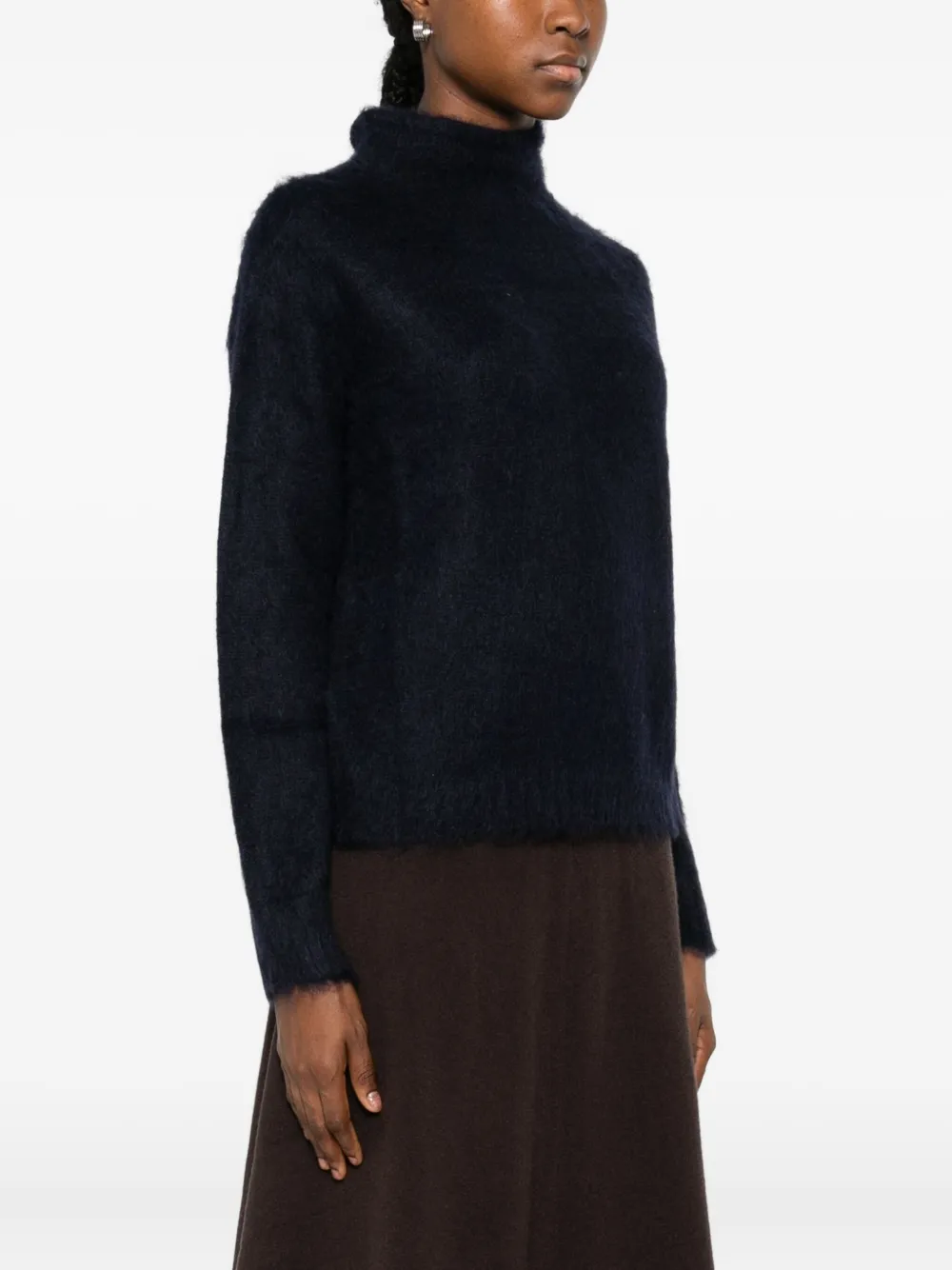 Max Mara Roll-neck Sweater In Black