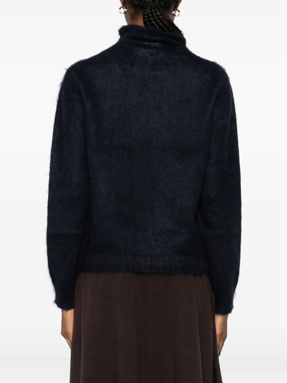 Max Mara Roll-neck Sweater In Black