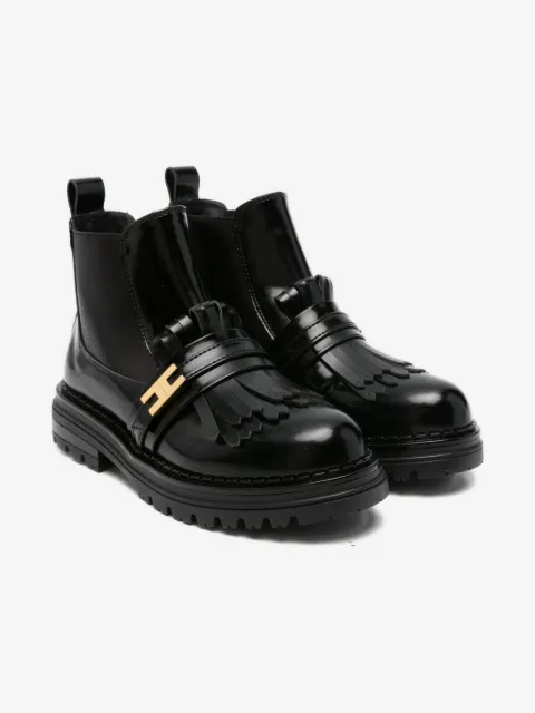 Elisabetta Franchi Kids leather Chelsea boots