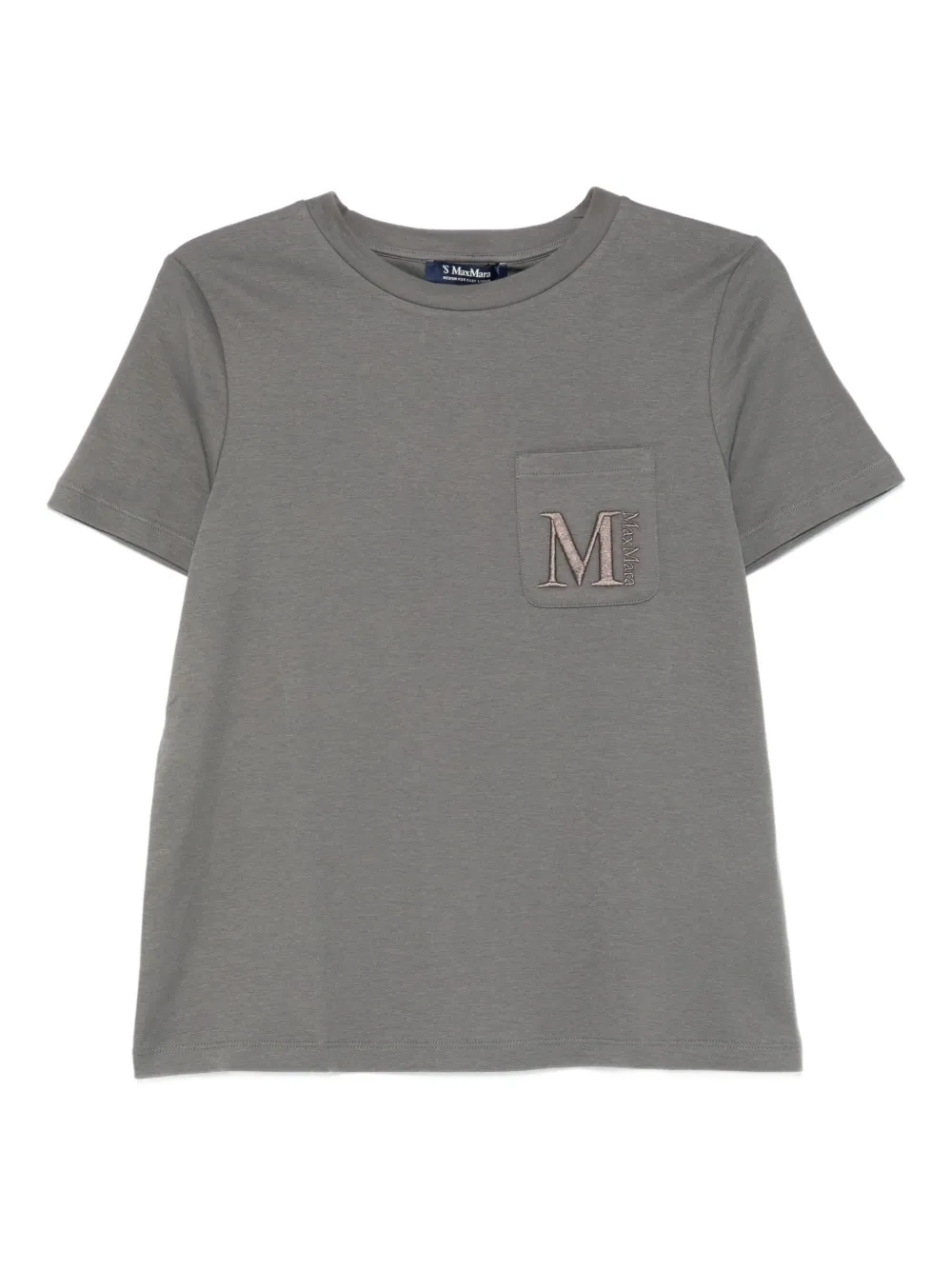 'S Max Mara logo-embroidered T-shirt - Grigio