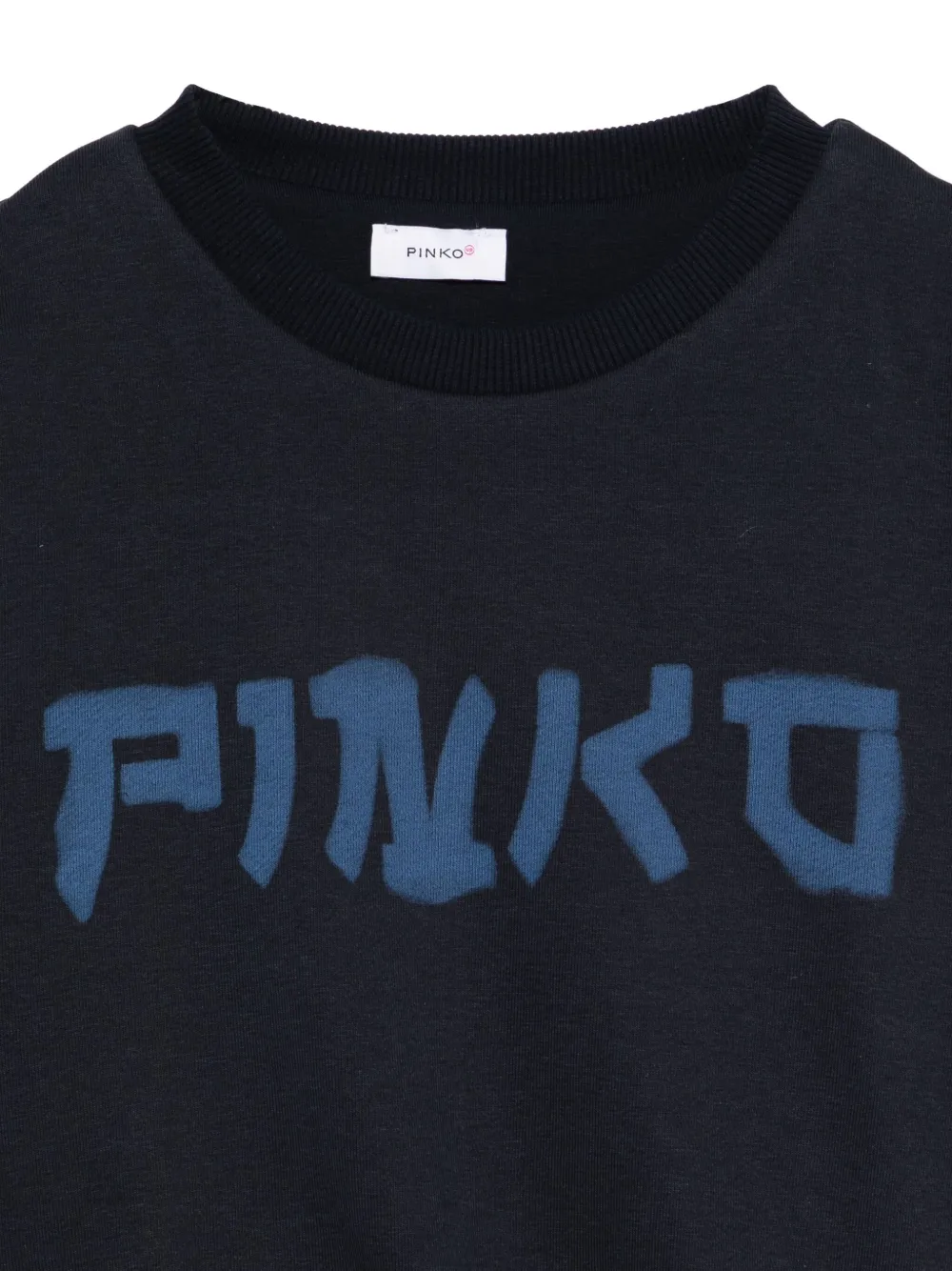 Pinko Kids Sweater met logoprint Blauw