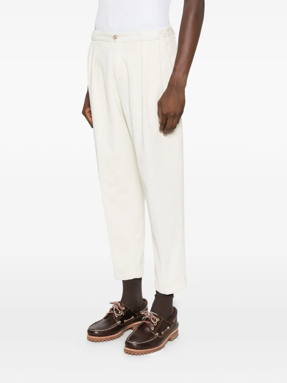 Briglia 1949 Ribfluwelen broek Wit