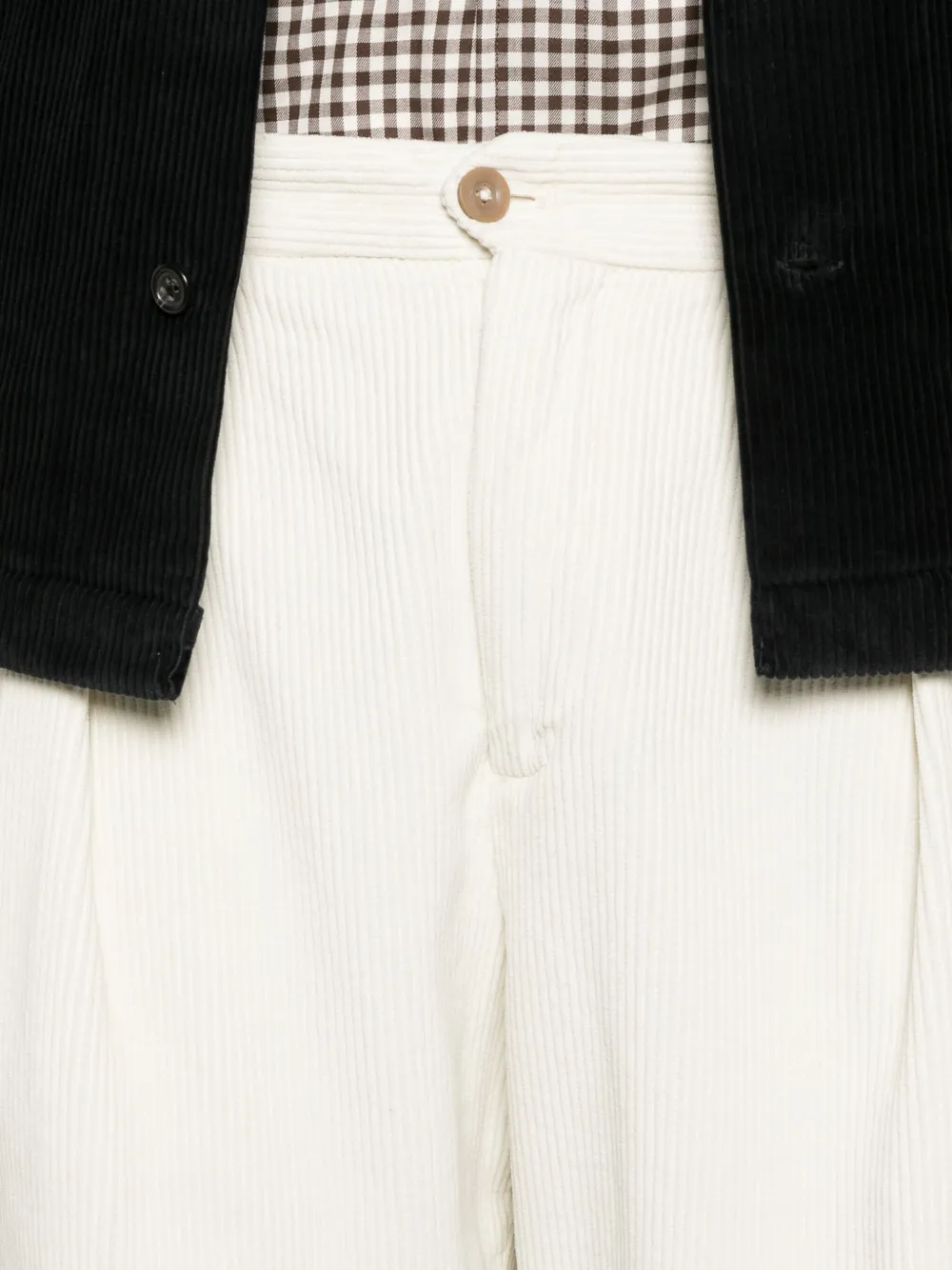 Briglia 1949 Ribfluwelen broek Wit