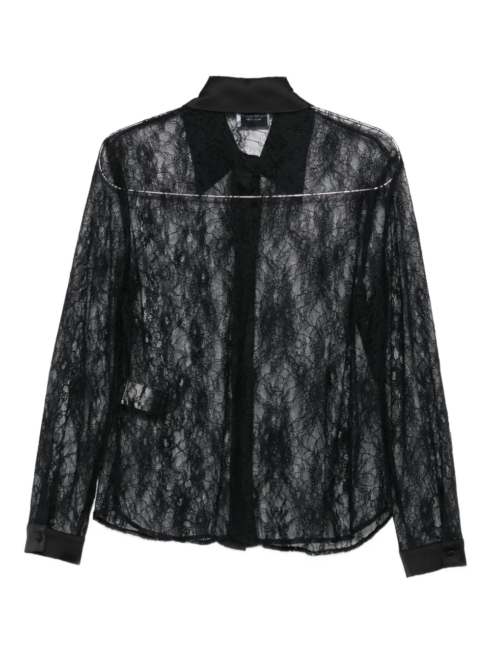 ALESSANDRO LEGORA lace blouse - Zwart