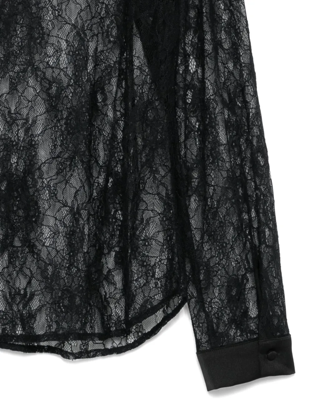 ALESSANDRO LEGORA Blouse met kant Zwart