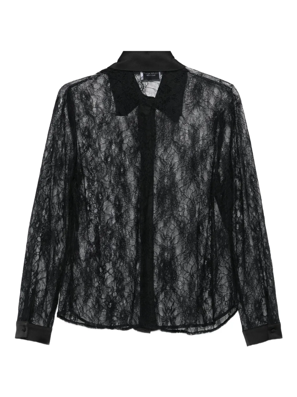 ALESSANDRO LEGORA Blouse met kant Zwart