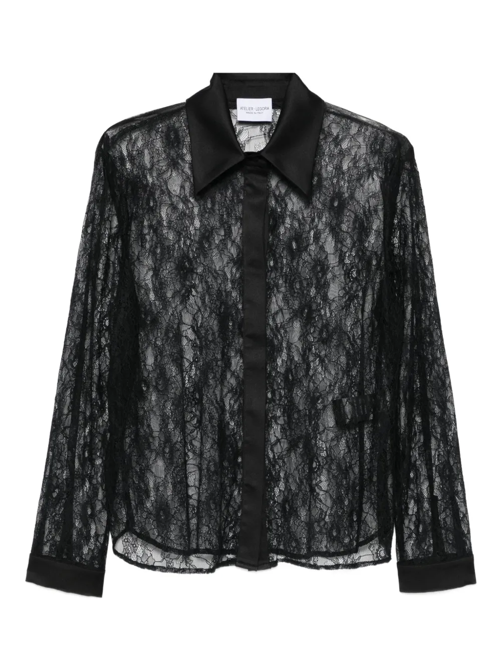 ALESSANDRO LEGORA lace blouse - Nero
