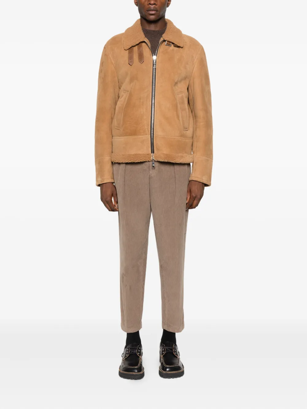 Briglia 1949 corduroy cropped trousers - Bruin