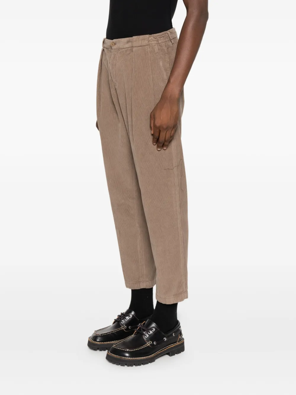 Briglia 1949 Ribfluwelen cropped broek Bruin