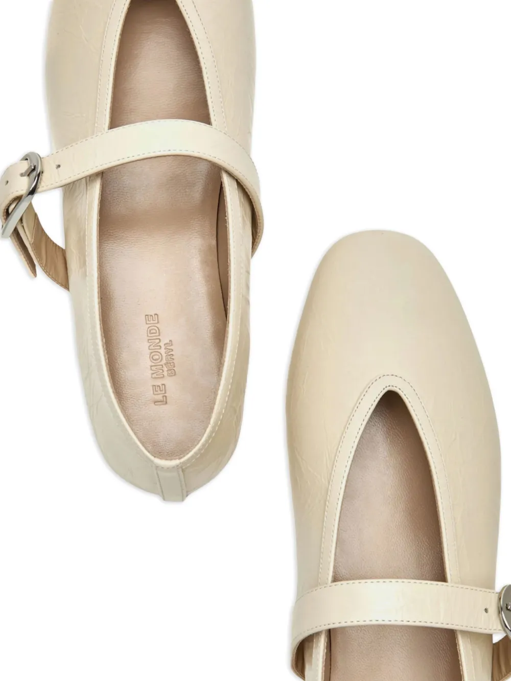 Le Monde Beryl Stella ballerina's met gesp Beige