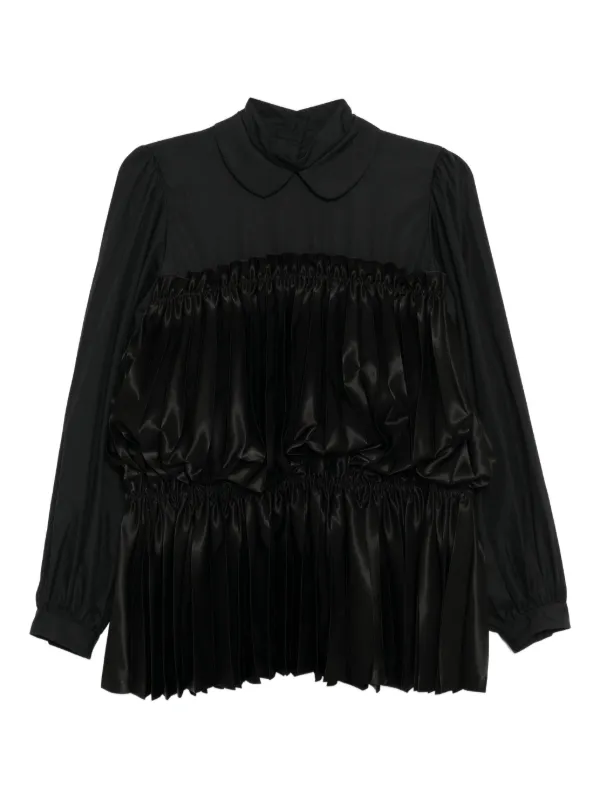 25AW NOIR KEININOMIYA 袖プリーツ ブラウス size:S Noir Kei Ninomiya プリーツ ブラウス | ブラック | FARFETCH JP
