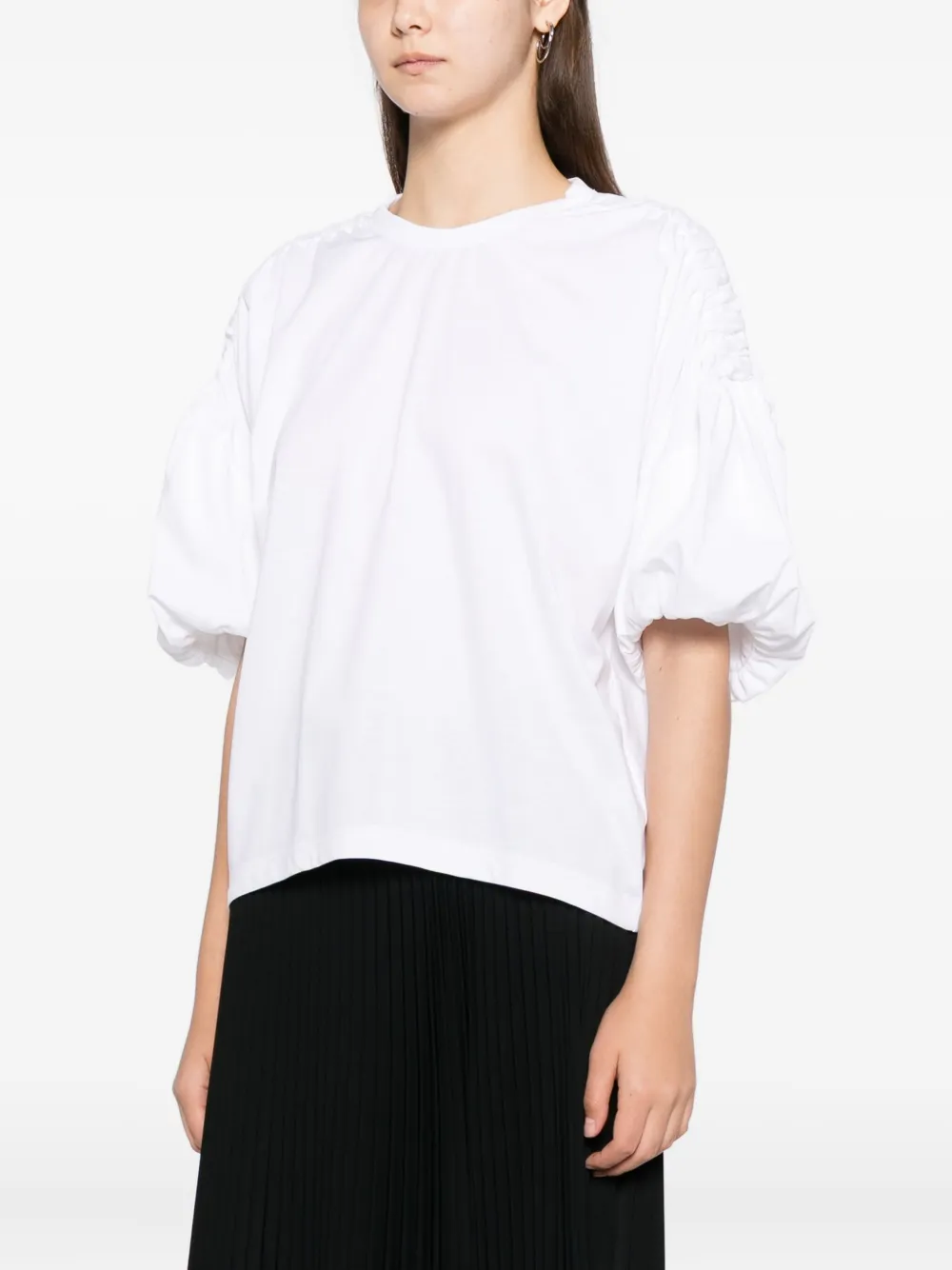 Noir Kei Ninomiya Katoenen T-shirt Wit