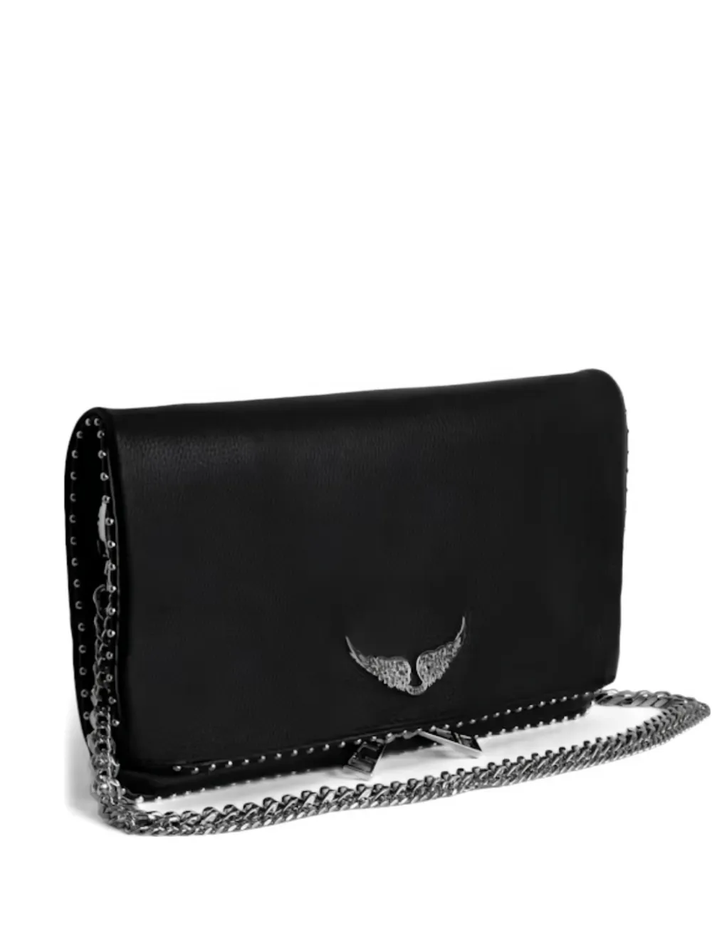 Zadig & Voltaire Wings Shoulder Bag In Black